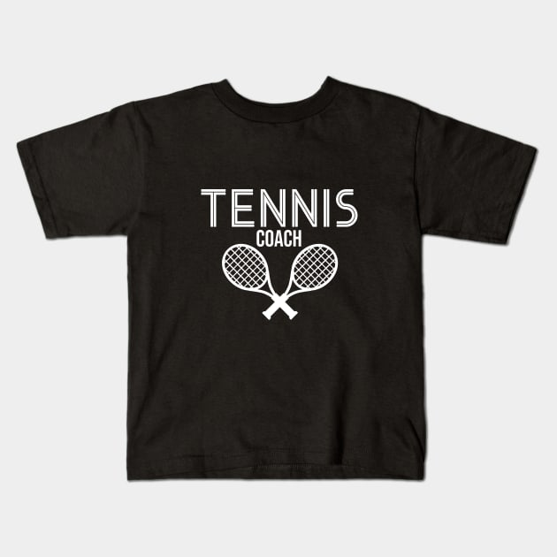 Tennis coach Kids T-Shirt by cypryanus